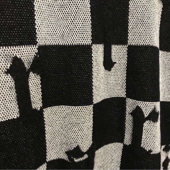 Amiri Logo Check Crew Mohair Cashmere Sweater Black White XXL Brand New With Tag - Picture 10 of 15